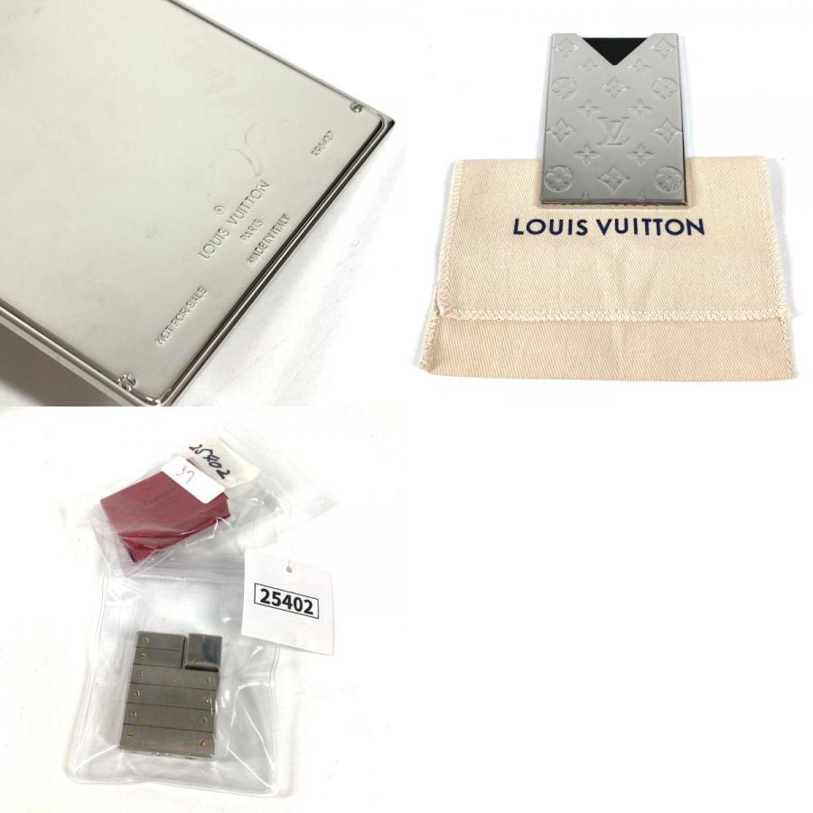 美品 LOUIS VUITTON ルイヴィトン R96427 カードホルダー 名刺入れ パスケース モノグラム カードケース シルバー ユニセックス【中古】