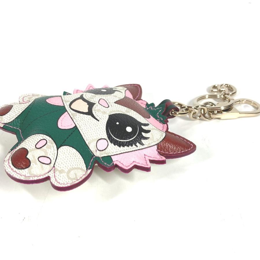 新品同様 GUCCI グッチ ラブリー GGスプリーム キーホルダー Gucci Besties バッグチャーム ホワイト×ピンク系 ユニセックス【中古】 | GUCCI | 04