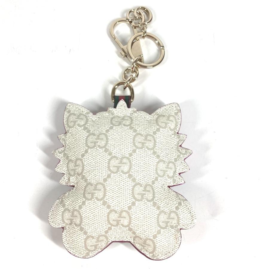 新品同様 GUCCI グッチ ラブリー GGスプリーム キーホルダー Gucci Besties バッグチャーム ホワイト×ピンク系 ユニセックス【中古】 | GUCCI | 05