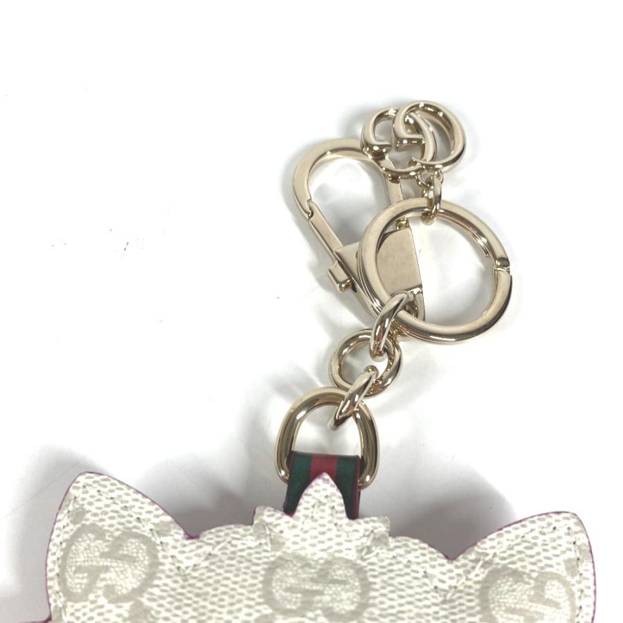 新品同様 GUCCI グッチ ラブリー GGスプリーム キーホルダー Gucci Besties バッグチャーム ホワイト×ピンク系 ユニセックス【中古】 | GUCCI | 06
