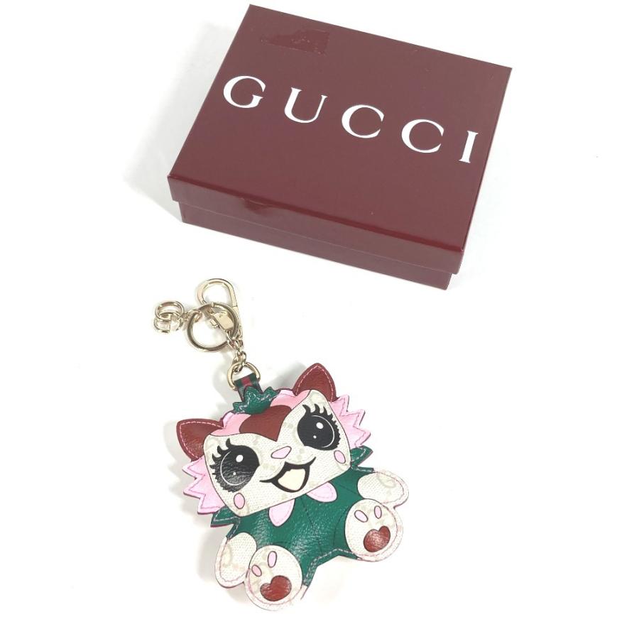 新品同様 GUCCI グッチ ラブリー GGスプリーム キーホルダー Gucci Besties バッグチャーム ホワイト×ピンク系 ユニセックス【中古】 | GUCCI | 07