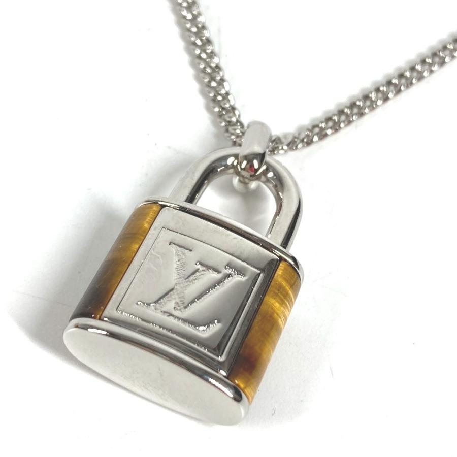 美品 LOUIS VUITTON ルイヴィトン M62668 コリエ LVストーン タイガーアイ ペンダント ネックレス シルバー ユニセックス【中古】 | LOUIS VUITTON | 02