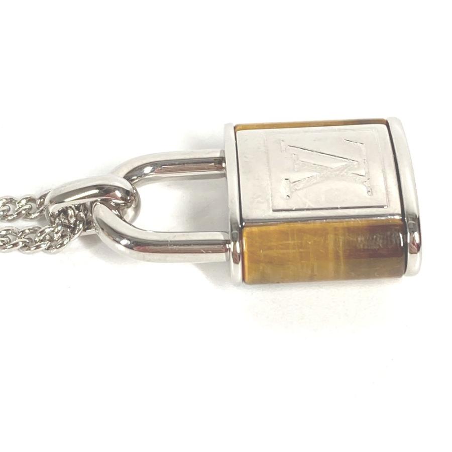 美品 LOUIS VUITTON ルイヴィトン M62668 コリエ LVストーン タイガーアイ ペンダント ネックレス シルバー ユニセックス【中古】 | LOUIS VUITTON | 08