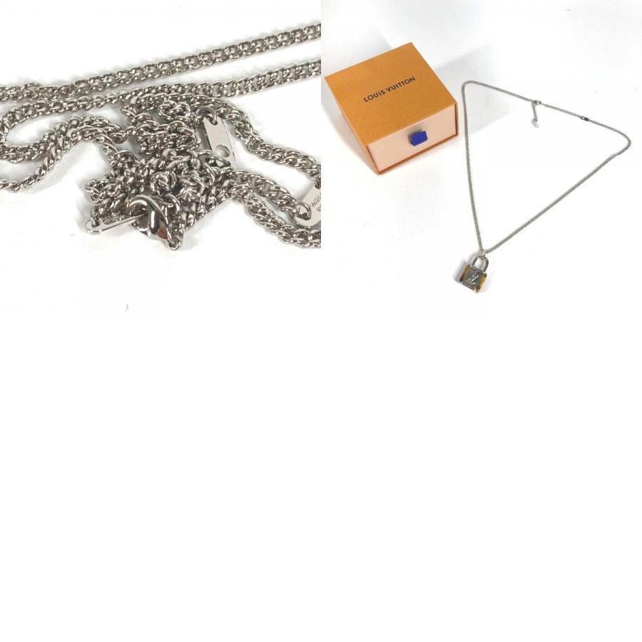 美品 LOUIS VUITTON ルイヴィトン M62668 コリエ LVストーン タイガーアイ ペンダント ネックレス シルバー ユニセックス【中古】 | LOUIS VUITTON | 09