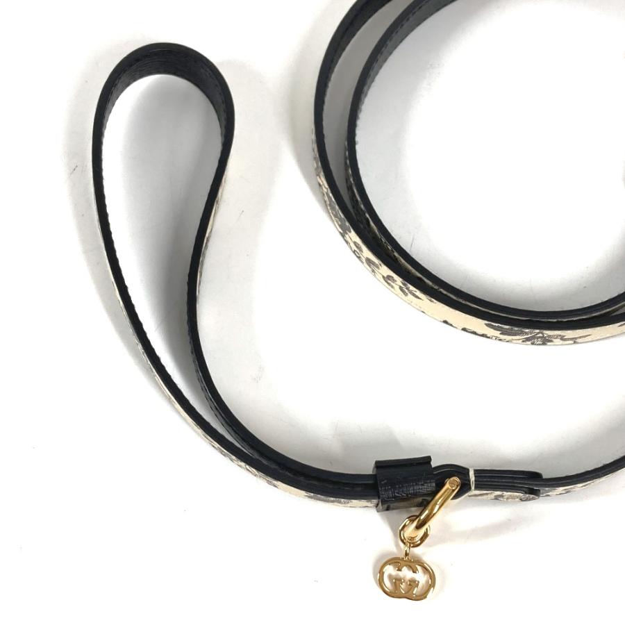 未使用 GUCCI グッチ 692955 エクストラ スモール ペット リード ペット 犬 DOG ハーバリウム リード ブラック ユニセックス【中古】 | GUCCI | 03