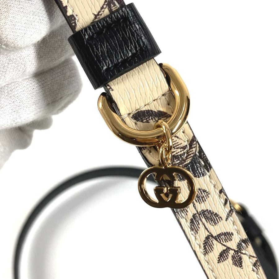未使用 GUCCI グッチ 692955 エクストラ スモール ペット リード ペット 犬 DOG ハーバリウム リード ブラック ユニセックス【中古】 | GUCCI | 08