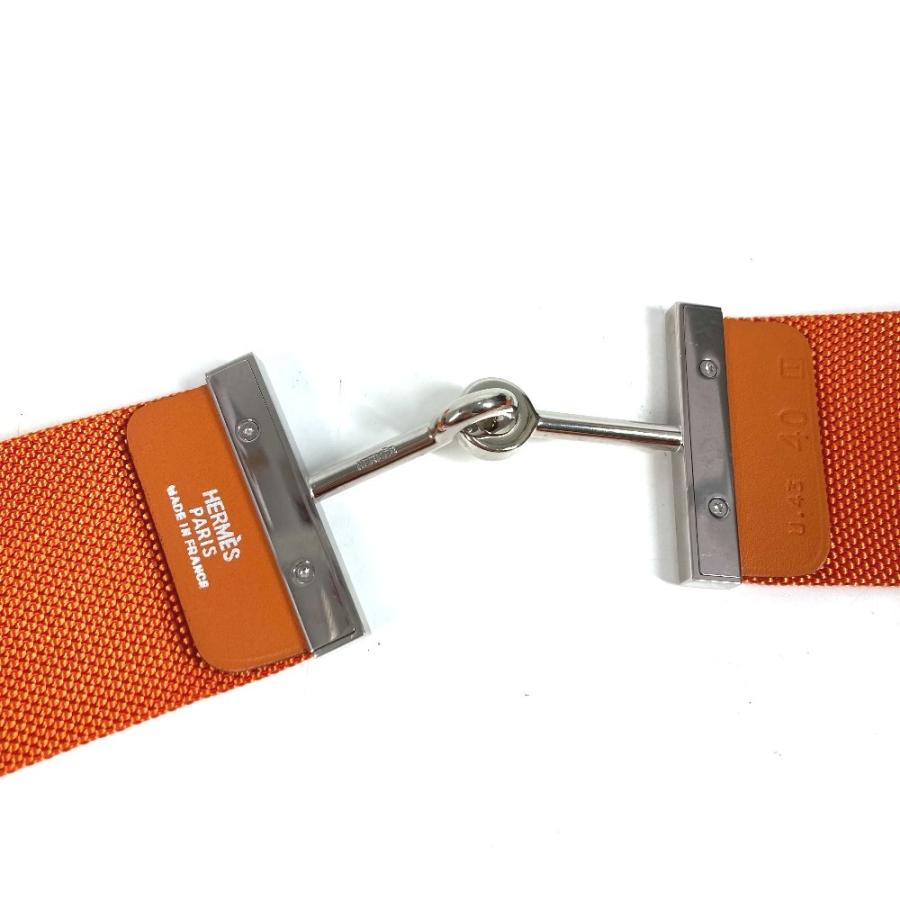HERMES エルメス ロゴ H アクセサリー ベルト オレンジ ユニセックス【中古】 | HERMES | 03