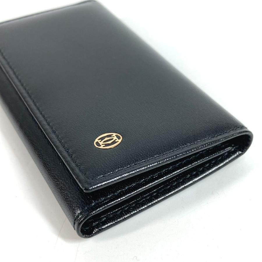 美品 CARTIER カルティエ パシャ ロゴ 6連 6P 鍵 キーケース ブラック ユニセックス【中古】 | Cartier | 01