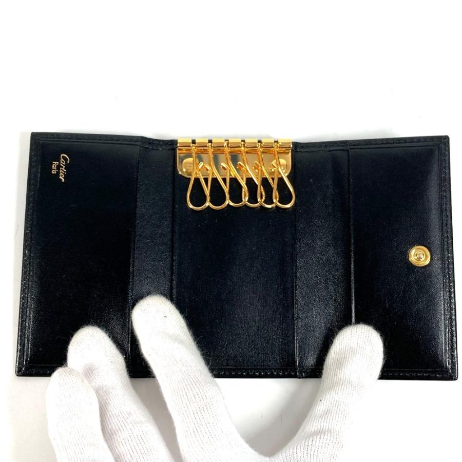 美品 CARTIER カルティエ パシャ ロゴ 6連 6P 鍵 キーケース ブラック ユニセックス【中古】 | Cartier | 06