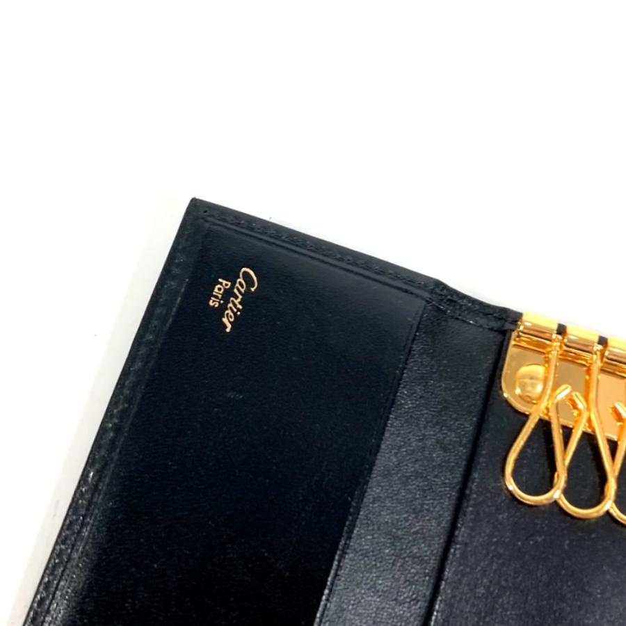 美品 CARTIER カルティエ パシャ ロゴ 6連 6P 鍵 キーケース ブラック ユニセックス【中古】 | Cartier | 07