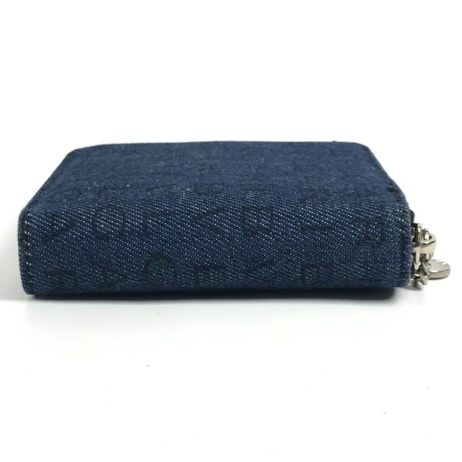BVLGARI ブルガリ ロゴマニア 総柄 デニム ラウンドファスナー コンパクトウォレット 2つ折り財布 ブルー ユニセックス【中古】 | BVLGARI | 05
