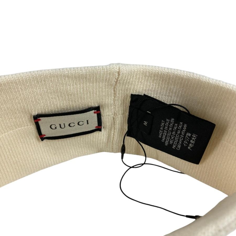 GUCCI グッチ ロゴ GG ヘッドバンド ヘアゴム ヘアアクセサリー スパンコール ヘアバンド ホワイト ユニセックス【中古】 | GUCCI | 04