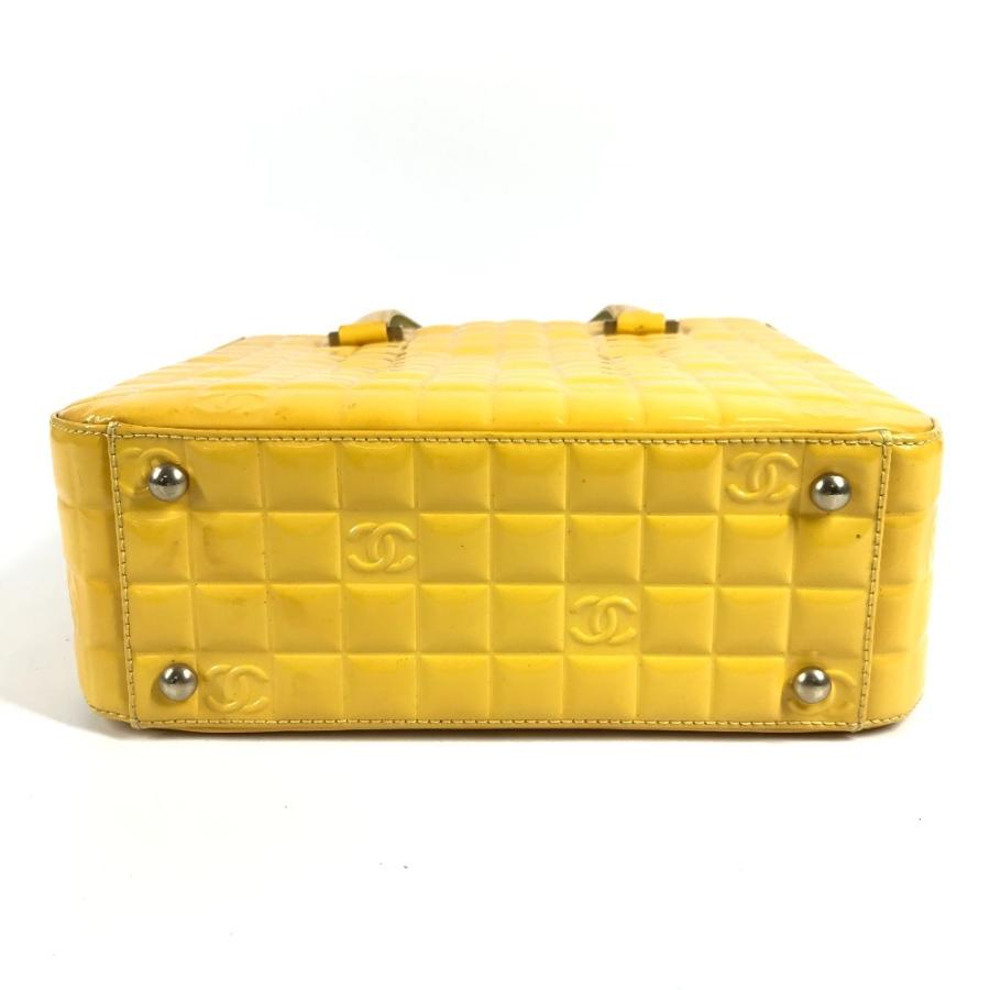 CHANEL シャネル A20131 チョコバー CC ココマーク ロゴ カバン トートバッグ プチショッピング 03C ハンドバッグ イエロー【中古】 | CHANEL | 01
