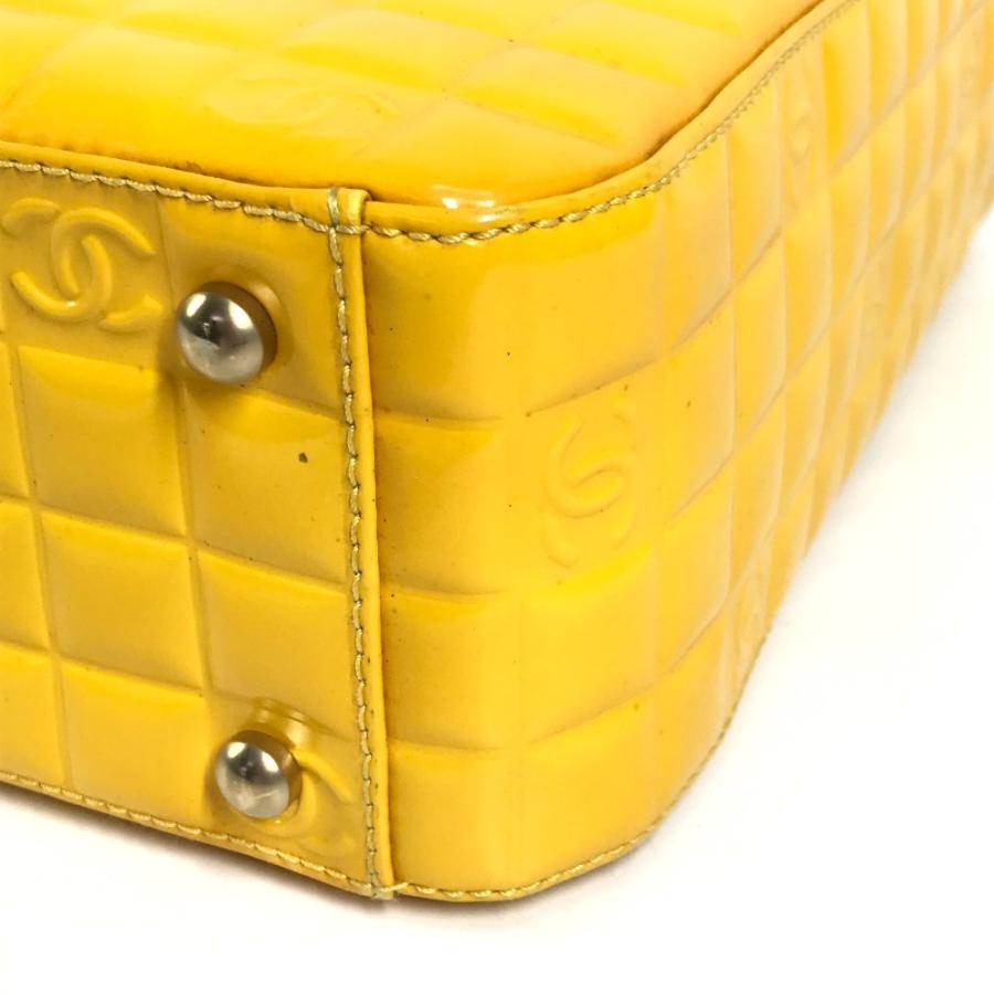 CHANEL シャネル A20131 チョコバー CC ココマーク ロゴ カバン トートバッグ プチショッピング 03C ハンドバッグ イエロー【中古】 | CHANEL | 03