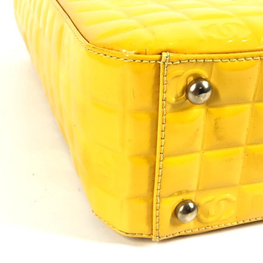 CHANEL シャネル A20131 チョコバー CC ココマーク ロゴ カバン トートバッグ プチショッピング 03C ハンドバッグ イエロー【中古】 | CHANEL | 04