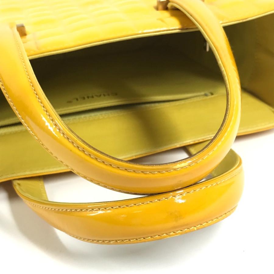 CHANEL シャネル A20131 チョコバー CC ココマーク ロゴ カバン トートバッグ プチショッピング 03C ハンドバッグ イエロー【中古】 | CHANEL | 05