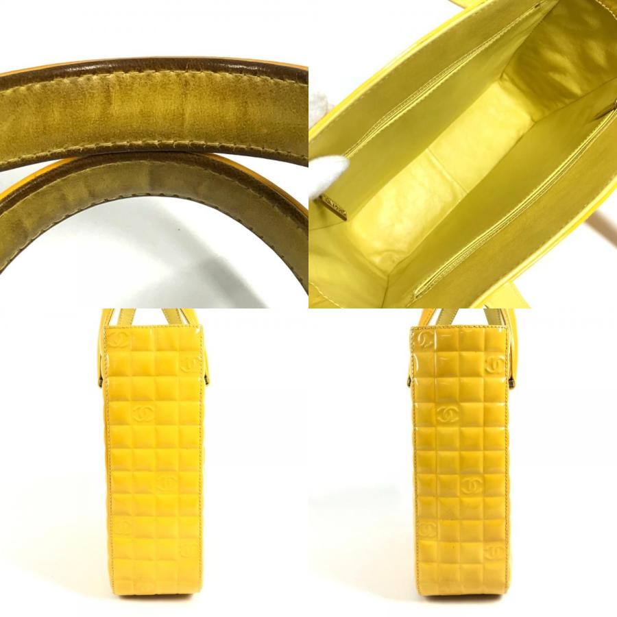 CHANEL シャネル A20131 チョコバー CC ココマーク ロゴ カバン トートバッグ プチショッピング 03C ハンドバッグ イエロー【中古】 | CHANEL | 07