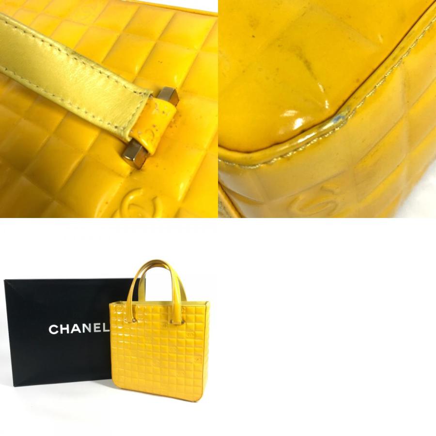 CHANEL シャネル A20131 チョコバー CC ココマーク ロゴ カバン トートバッグ プチショッピング 03C ハンドバッグ イエロー【中古】 | CHANEL | 09