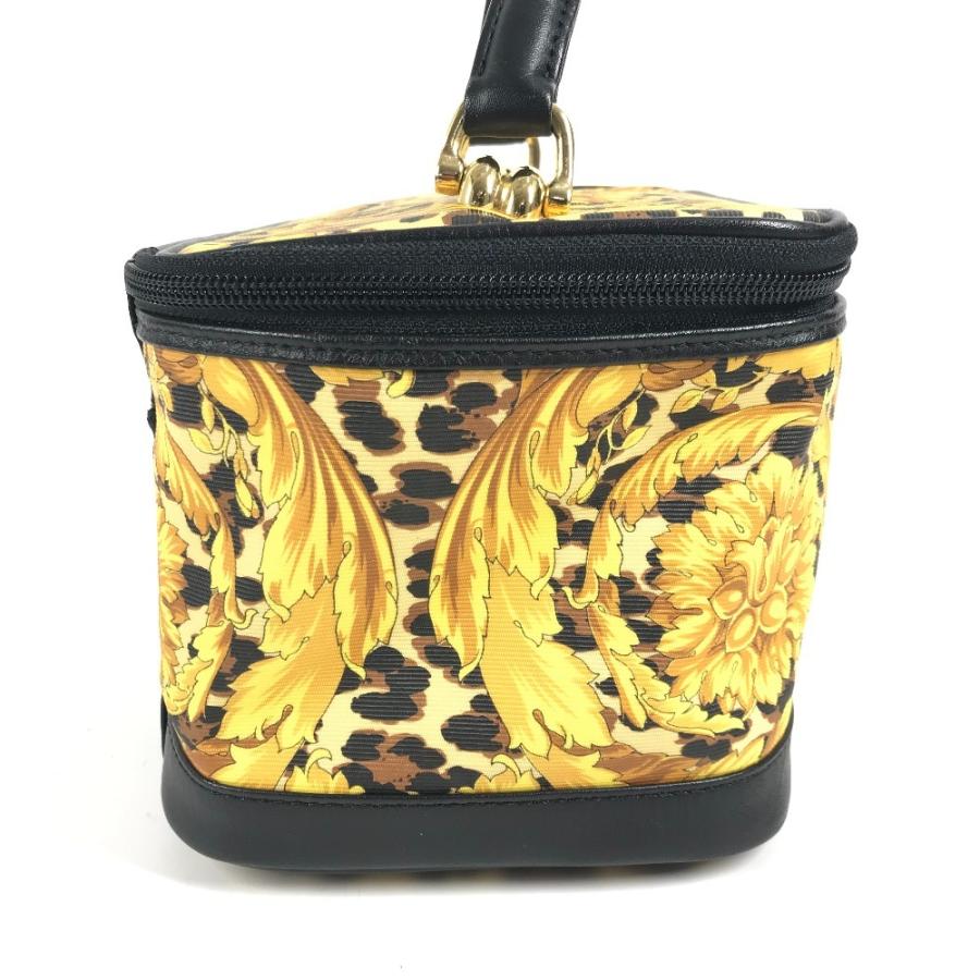 VERSACE ヴェルサーチ レオパード 豹柄 ヒョウ カバン バニティ型 ポーチ ミラー付き 鏡 ヴィンテージ ハンドバッグ イエロー【中古】 |  | 03
