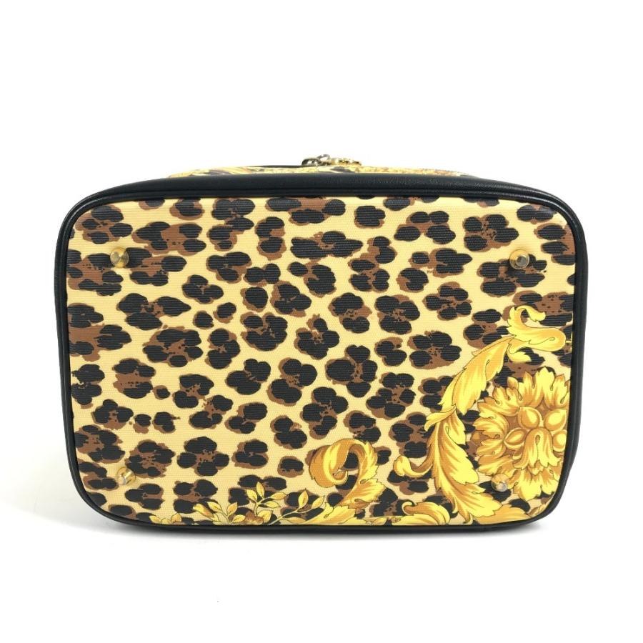 VERSACE ヴェルサーチ レオパード 豹柄 ヒョウ カバン バニティ型 ポーチ ミラー付き 鏡 ヴィンテージ ハンドバッグ イエロー【中古】 |  | 04