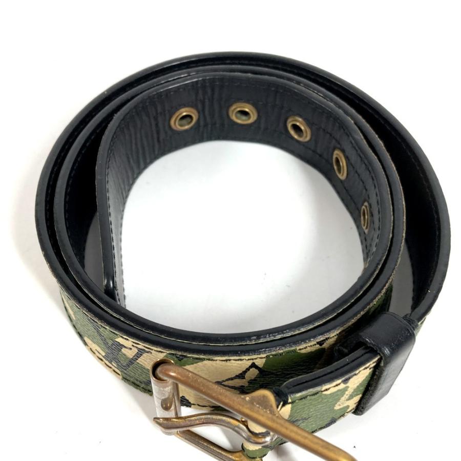 LOUIS VUITTON ルイヴィトン M9646U サンチュール モノグラモフラージュ カモフラ 迷彩 村上隆 TM ベルト カーキ メンズ【中古】 | LOUIS VUITTON | 01