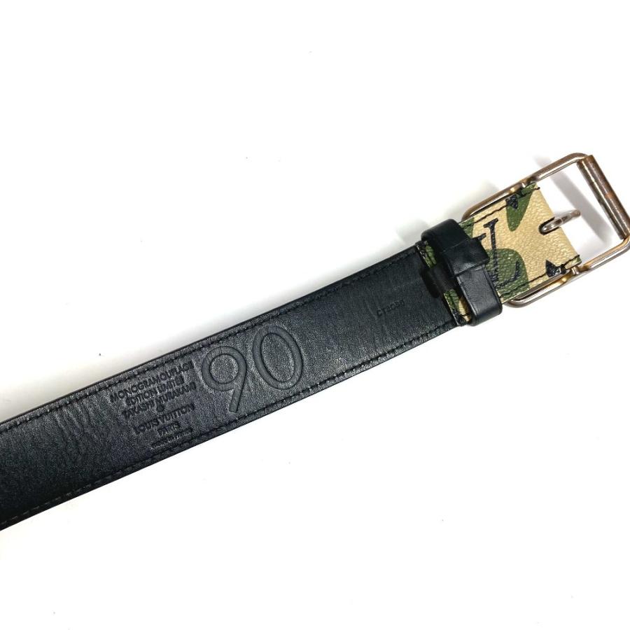 LOUIS VUITTON ルイヴィトン M9646U サンチュール モノグラモフラージュ カモフラ 迷彩 村上隆 TM ベルト カーキ メンズ【中古】 | LOUIS VUITTON | 05