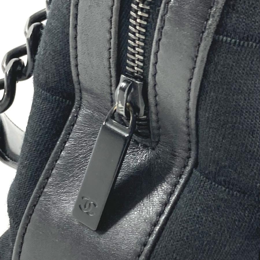 CHANEL シャネル CC ココマーク ロゴ チョコバー トートバッグ カバン 肩掛け ショルダーバッグ ブラック ユニセックス【中古】 | CHANEL | 04