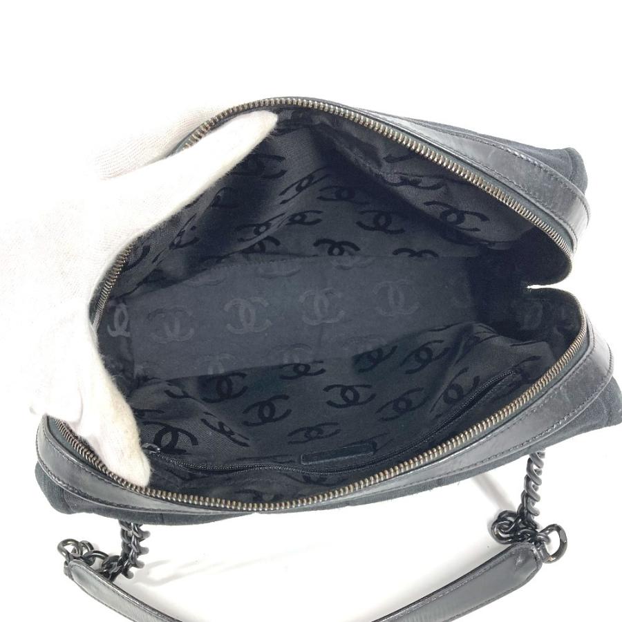 CHANEL シャネル CC ココマーク ロゴ チョコバー トートバッグ カバン 肩掛け ショルダーバッグ ブラック ユニセックス【中古】 | CHANEL | 05