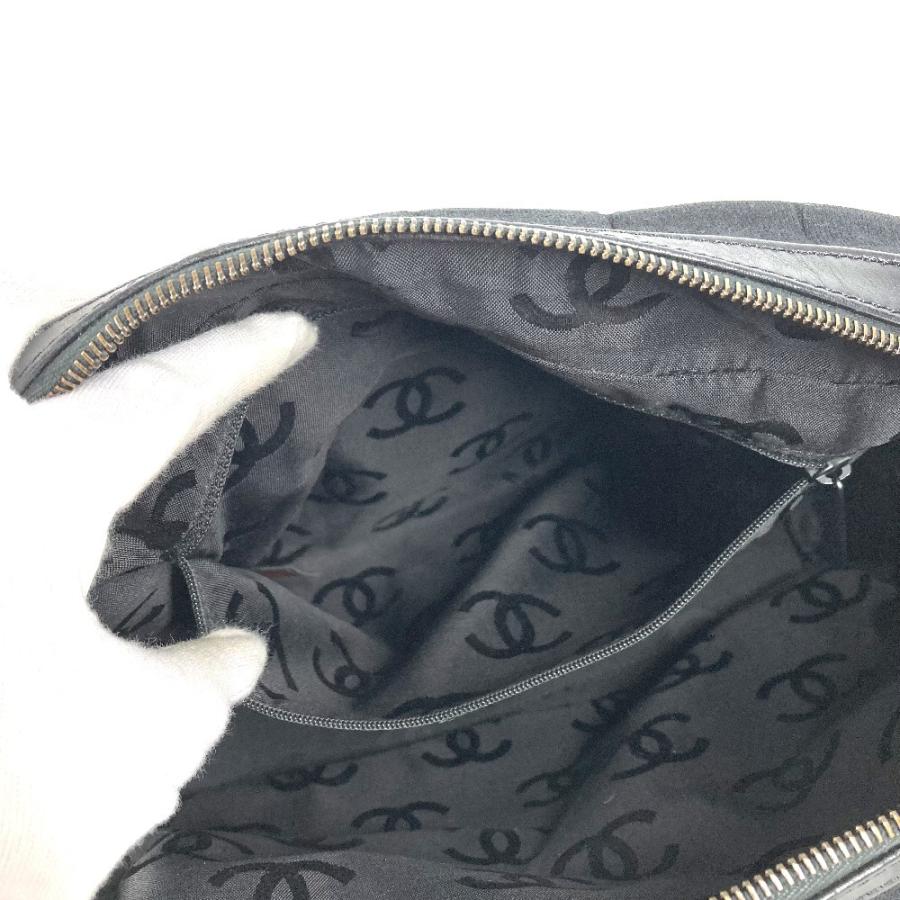 CHANEL シャネル CC ココマーク ロゴ チョコバー トートバッグ カバン 肩掛け ショルダーバッグ ブラック ユニセックス【中古】 | CHANEL | 07