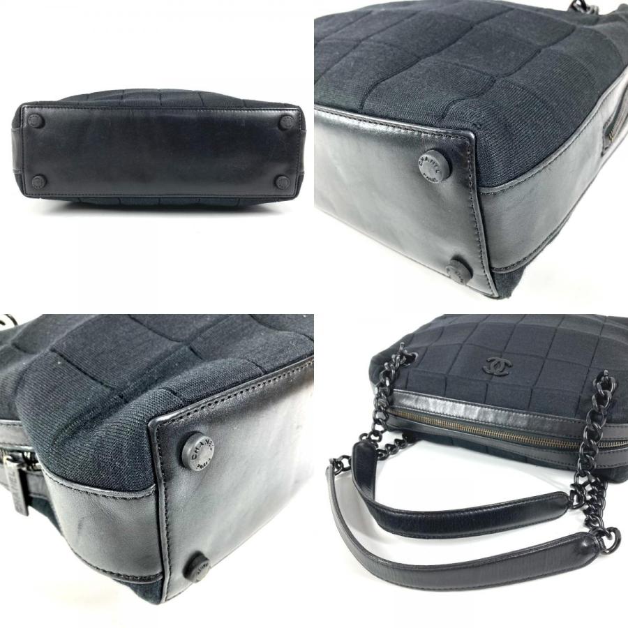 CHANEL シャネル CC ココマーク ロゴ チョコバー トートバッグ カバン 肩掛け ショルダーバッグ ブラック ユニセックス【中古】 | CHANEL | 09