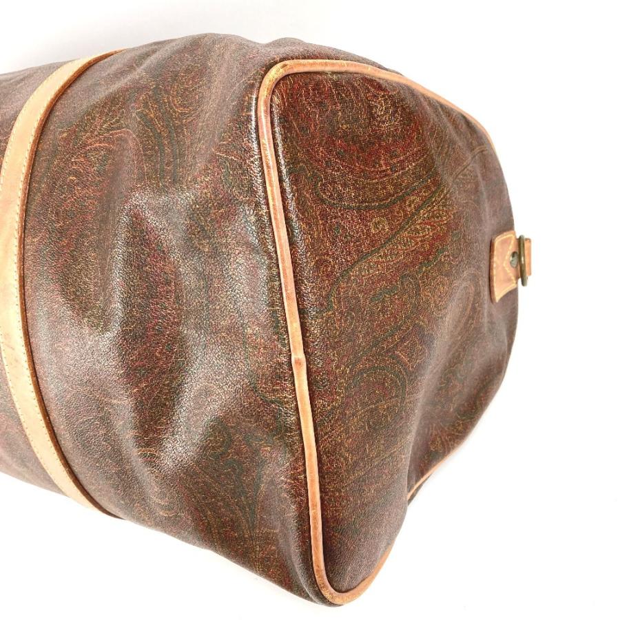 ETRO エトロ ペイズリー柄 ロゴ ハンドバッグ トラベルバッグ 旅行バッグ ボストンバッグ ブラウン ユニセックス【中古】 | ETRO | 05