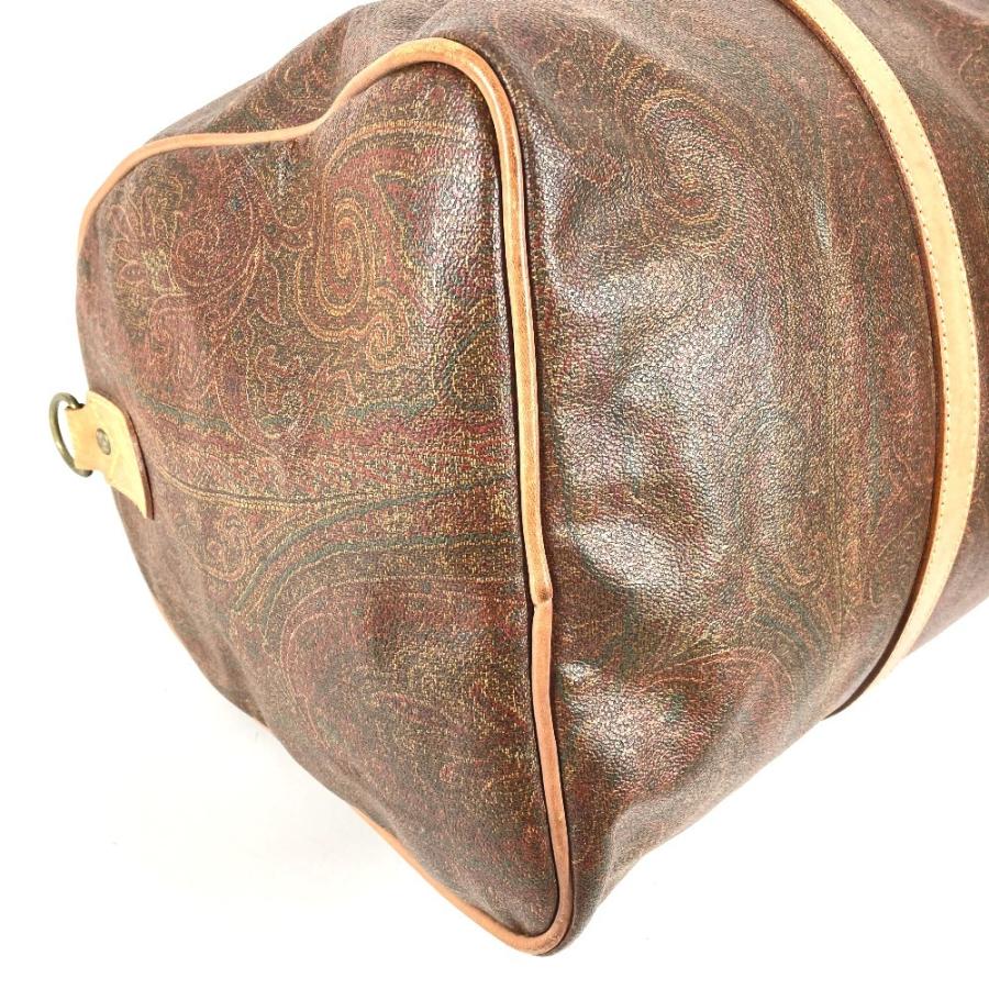 ETRO エトロ ペイズリー柄 ロゴ ハンドバッグ トラベルバッグ 旅行バッグ ボストンバッグ ブラウン ユニセックス【中古】 | ETRO | 06