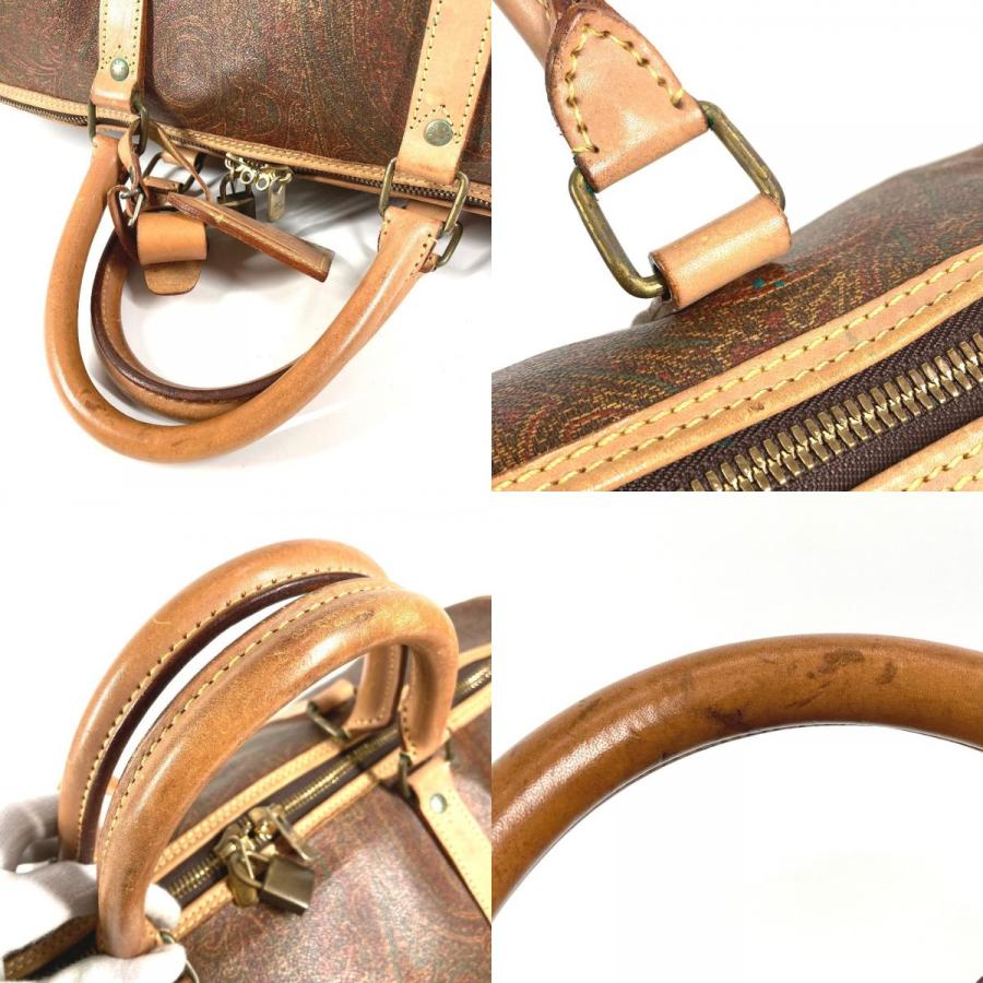 ETRO エトロ ペイズリー柄 ロゴ ハンドバッグ トラベルバッグ 旅行バッグ ボストンバッグ ブラウン ユニセックス【中古】 | ETRO | 07