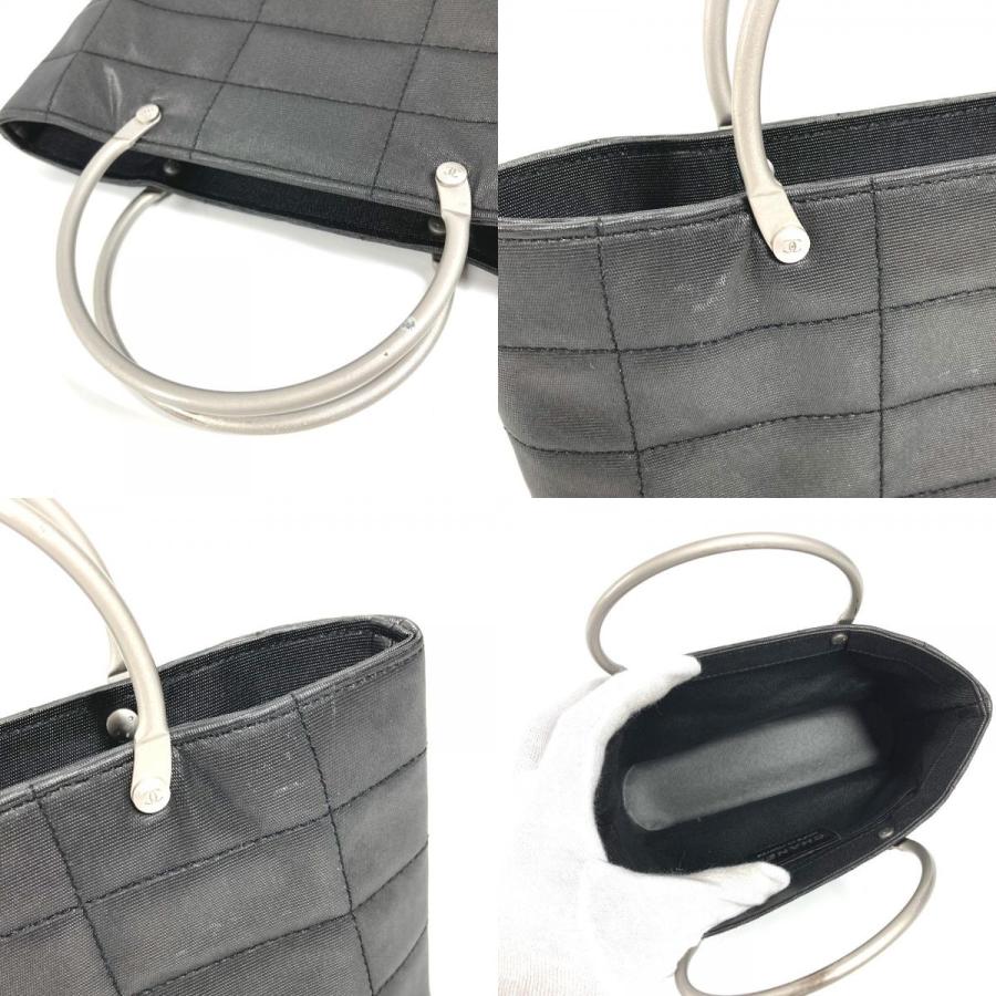CHANEL シャネル メタルハンドル チョコバー カバン トートバッグ ハンドバッグ グレー レディース【中古】 | CHANEL | 07