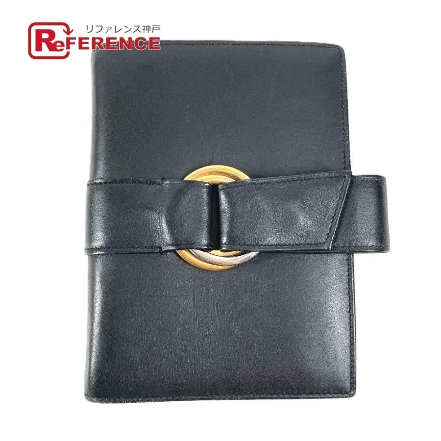 CARTIER カルティエ トリニティ ロゴ システム手帳 ステーショナリー 手帳カバー ブラック ユニセックス【中古】 | Cartier