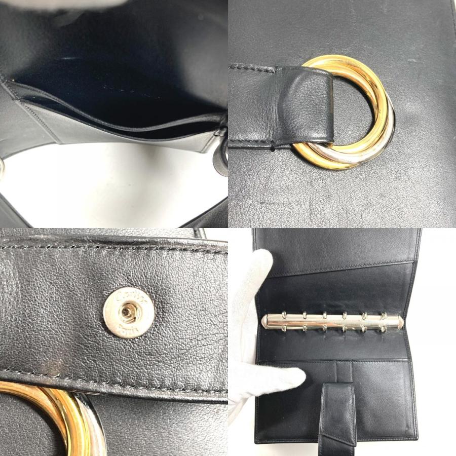 CARTIER カルティエ トリニティ ロゴ システム手帳 ステーショナリー 手帳カバー ブラック ユニセックス【中古】 | Cartier | 08