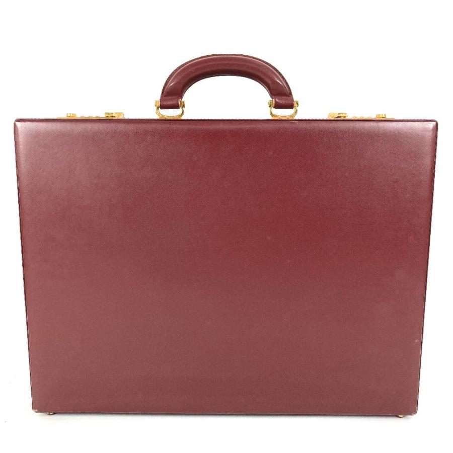CARTIER カルティエ アタッシュケース カバン ハンドバッグ トートバッグ ロゴ マストライン ビジネスバッグ ワインレッド 【中古】 | Cartier | 01
