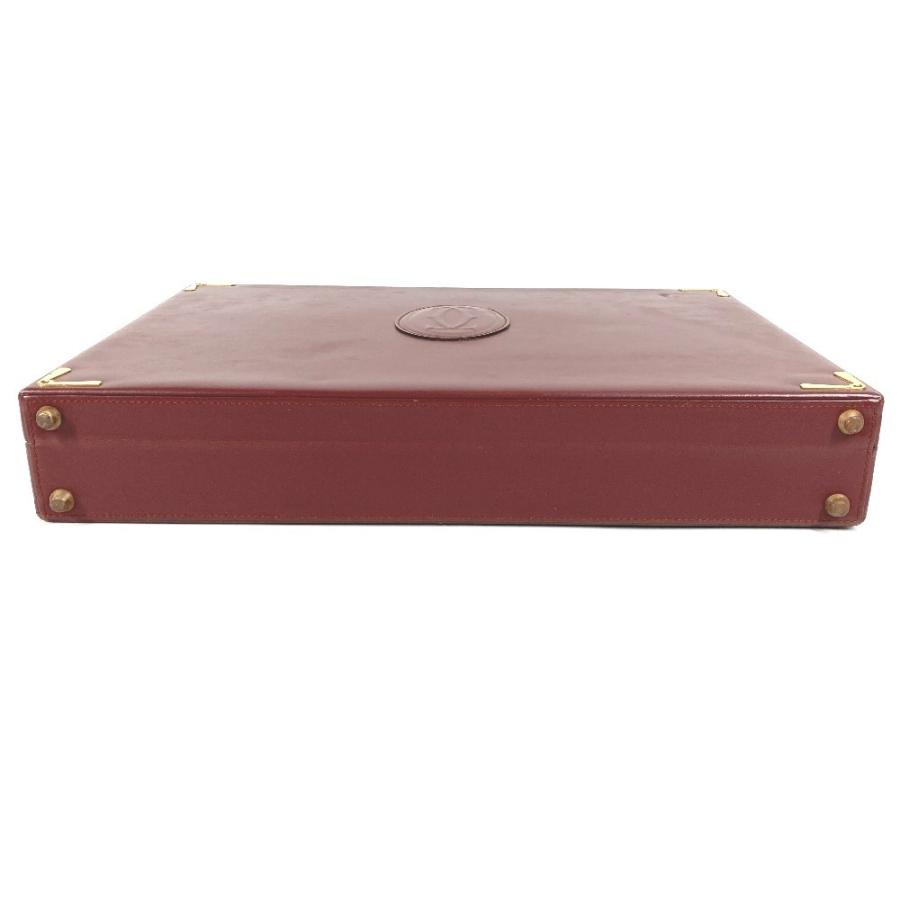 CARTIER カルティエ アタッシュケース カバン ハンドバッグ トートバッグ ロゴ マストライン ビジネスバッグ ワインレッド 【中古】 | Cartier | 04