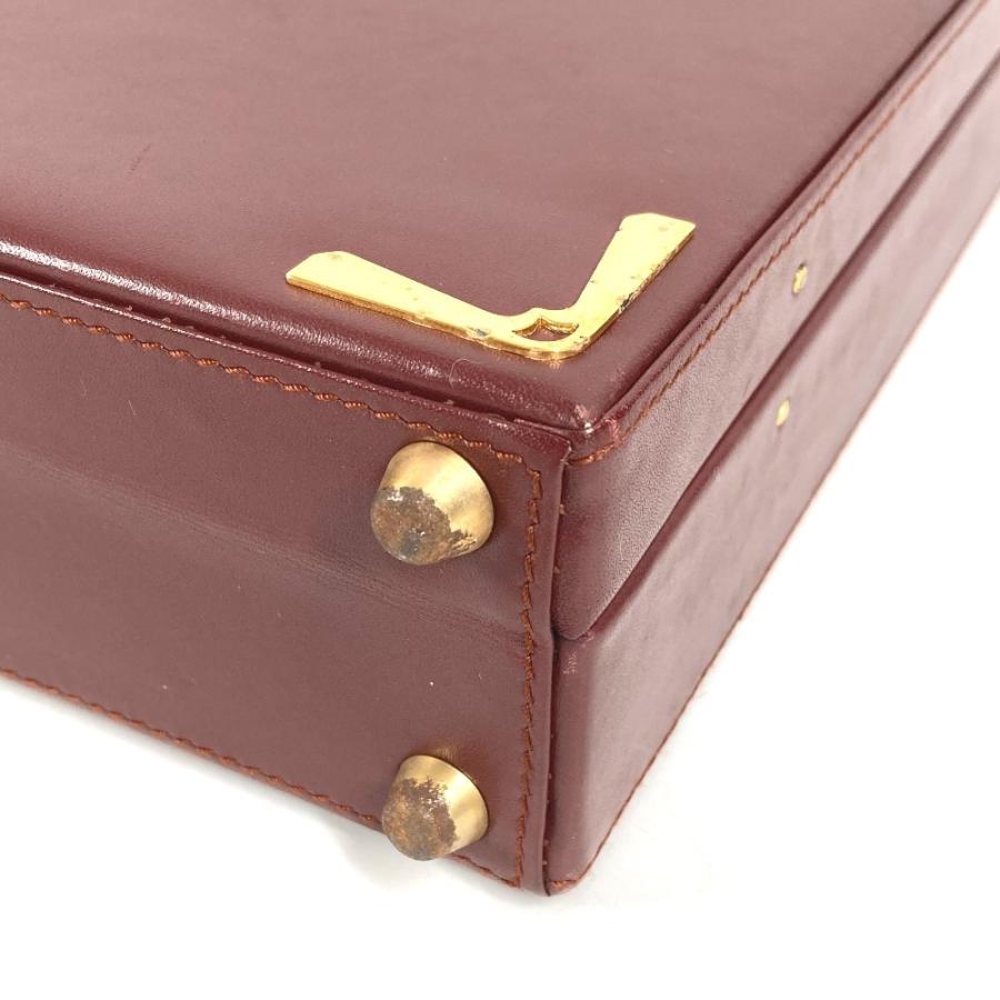 CARTIER カルティエ アタッシュケース カバン ハンドバッグ トートバッグ ロゴ マストライン ビジネスバッグ ワインレッド 【中古】 | Cartier | 05