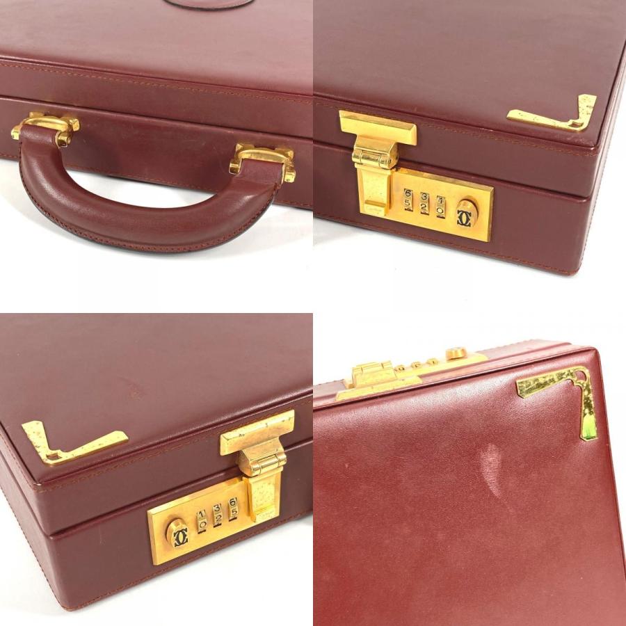 CARTIER カルティエ アタッシュケース カバン ハンドバッグ トートバッグ ロゴ マストライン ビジネスバッグ ワインレッド 【中古】 | Cartier | 07