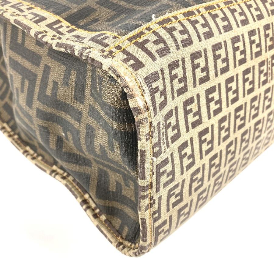 FENDI フェンディ 8BH184 ズッカ ズッキーノ 肩掛け トートバッグ カバン ポーチ付き ショルダーバッグ ブラウン ユニセックス【中古】 | FENDI | 06