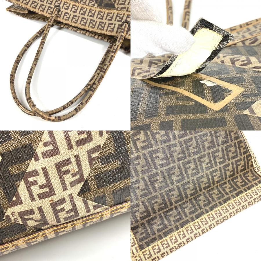 FENDI フェンディ 8BH184 ズッカ ズッキーノ 肩掛け トートバッグ カバン ポーチ付き ショルダーバッグ ブラウン ユニセックス【中古】 | FENDI | 07