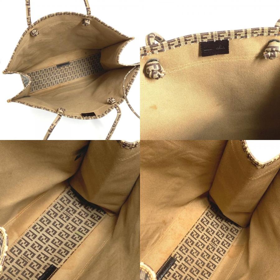 FENDI フェンディ 8BH184 ズッカ ズッキーノ 肩掛け トートバッグ カバン ポーチ付き ショルダーバッグ ブラウン ユニセックス【中古】 | FENDI | 08