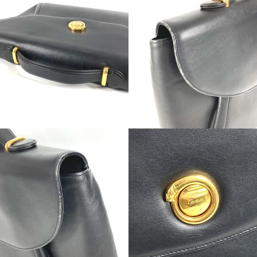 CARTIER カルティエ パンテール ロゴ カバン ハンドバッグ トートバッグ ビジネスバッグ ブラック ユニセックス【中古】 | Cartier | 07