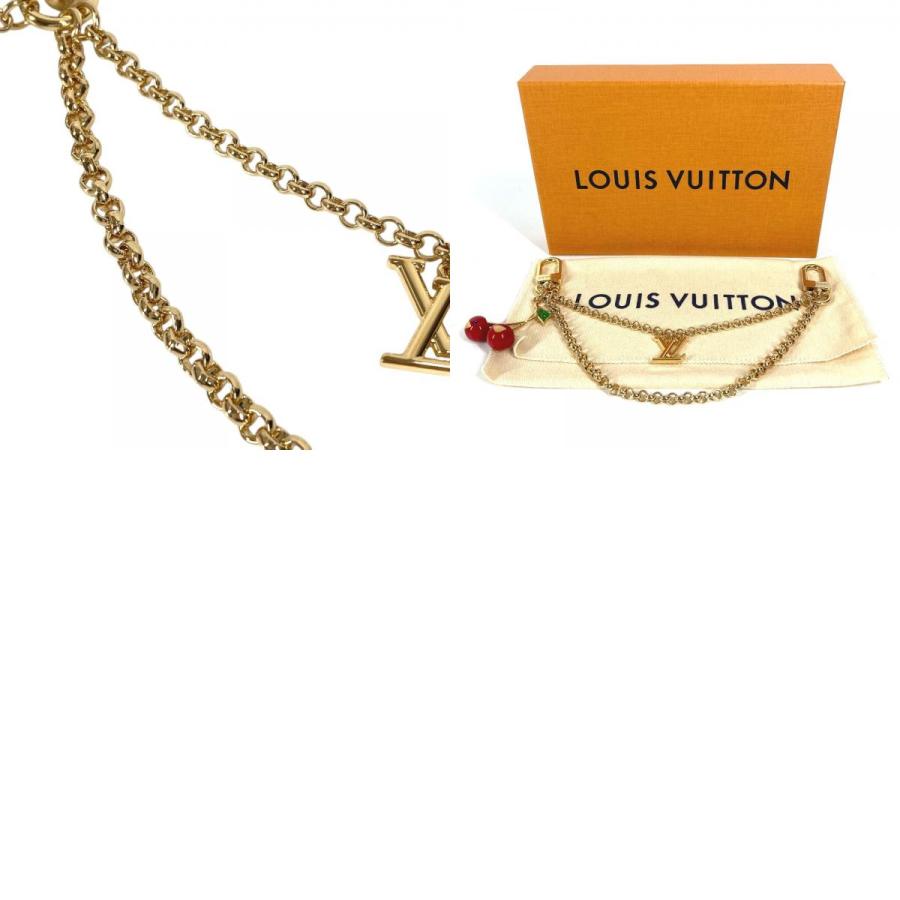 未使用 LOUIS VUITTON ルイヴィトン M02598 バッグチェーンチェリー バッグチャーム LV×TM 村上隆   キーホルダー ゴールド【中古】 | LOUIS VUITTON | 09