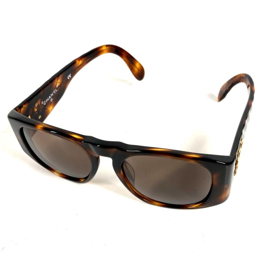 CHANEL シャネル 01450 CC ココマーク ロゴ マトラッセ キルティング めがね メガネ べっ甲柄 ヴィンテージ サングラス ブラウン【中古】 | CHANEL | 01