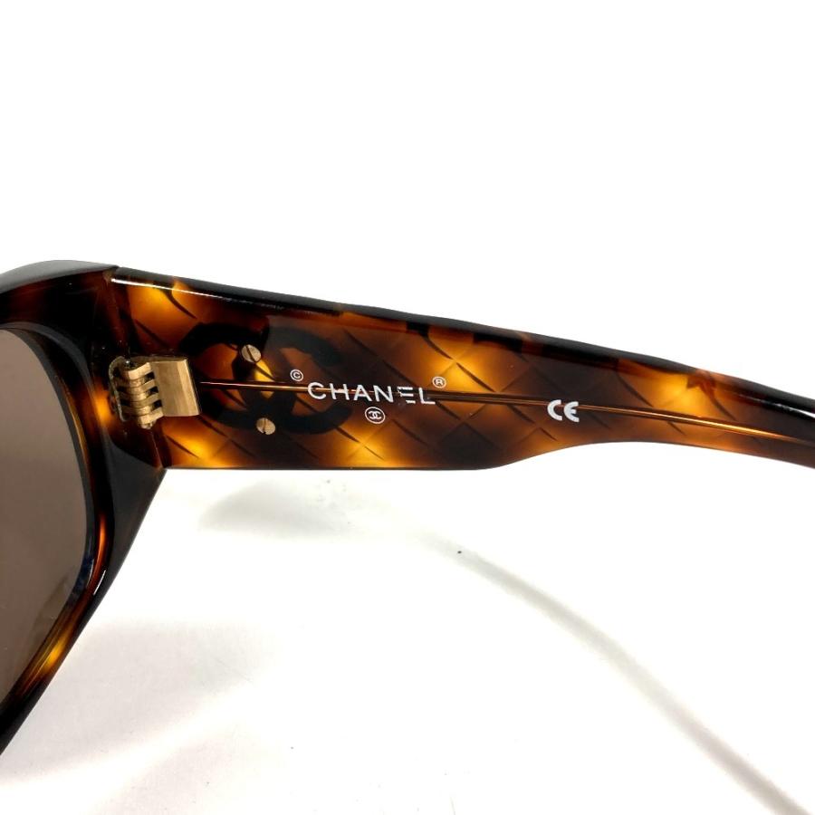 CHANEL シャネル 01450 CC ココマーク ロゴ マトラッセ キルティング めがね メガネ べっ甲柄 ヴィンテージ サングラス ブラウン【中古】 | CHANEL | 07