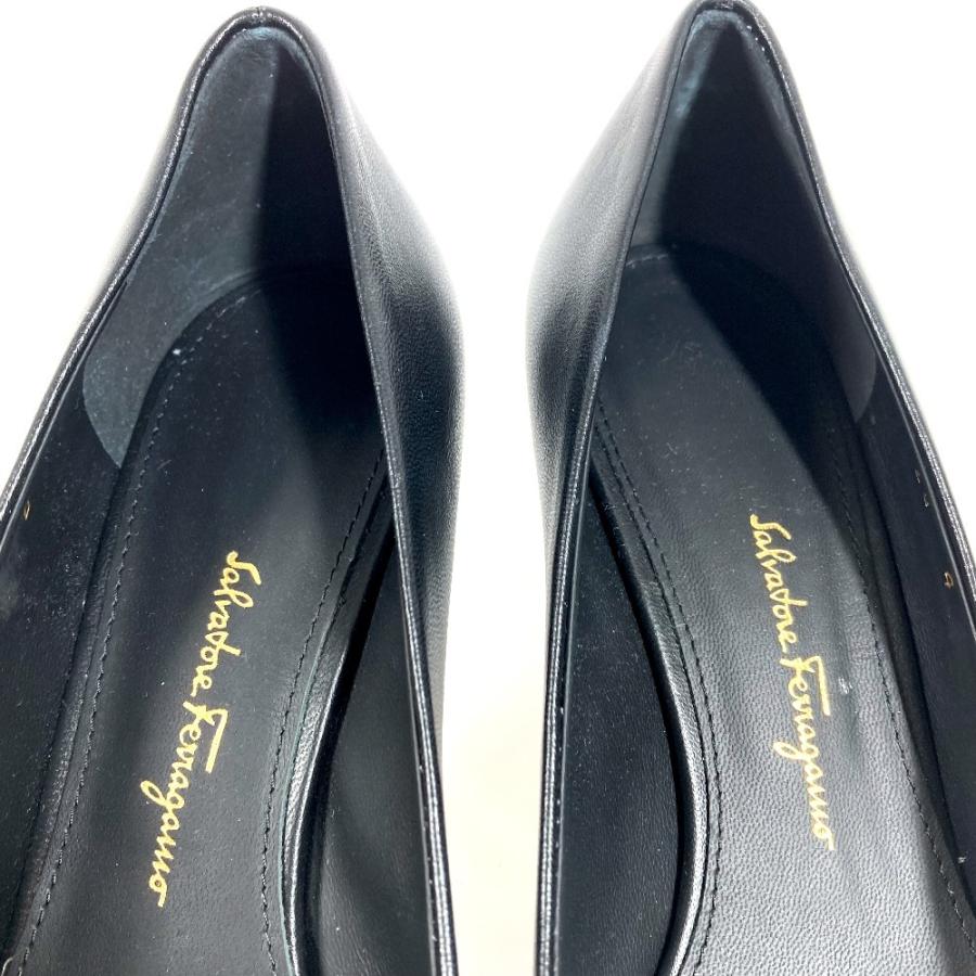 新品同様 Salvatore Ferragamo サルヴァトーレフェラガモ 靴 シューズ ヒール パンプス ブラック レディース【中古】 |  | 04
