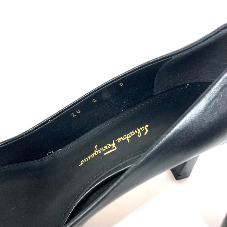 新品同様 Salvatore Ferragamo サルヴァトーレフェラガモ 靴 シューズ ヒール パンプス ブラック レディース【中古】 |  | 05