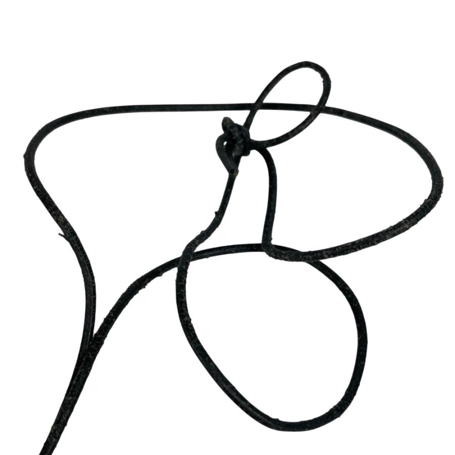 HERMES エルメス THE YEAR OF MUSIC 1996 L'ANNEE DE LA MUSIQUE ボールネックレス 革紐 レザー アクセサリー ネックレス シルバー【中古】 | HERMES | 04